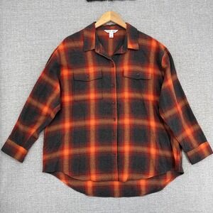 Old Navy Swiftie Boyfriend Plaid Flannel Shirt XL Evermore Country Barn Grunge